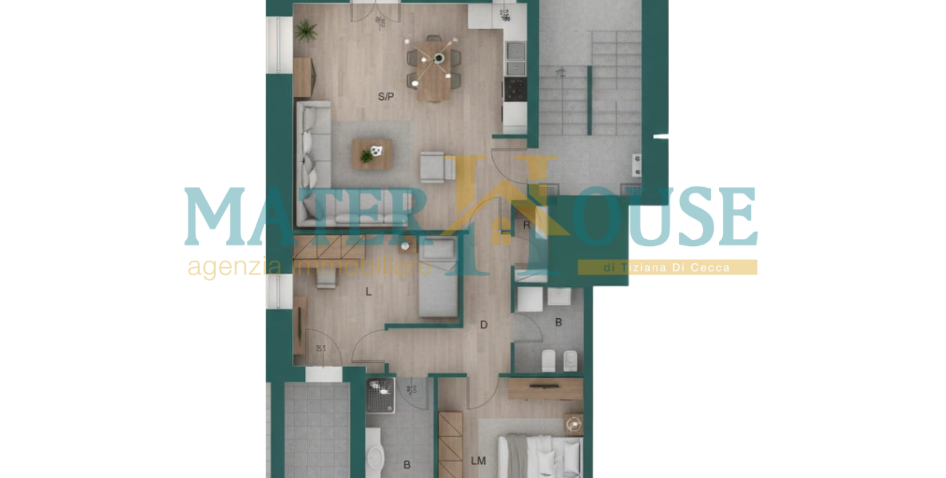 Raffinato Trilocale in Classe A4 in Via Gravina