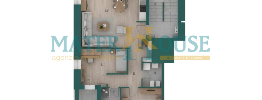 Raffinato Trilocale in Classe A4 in Via Gravina